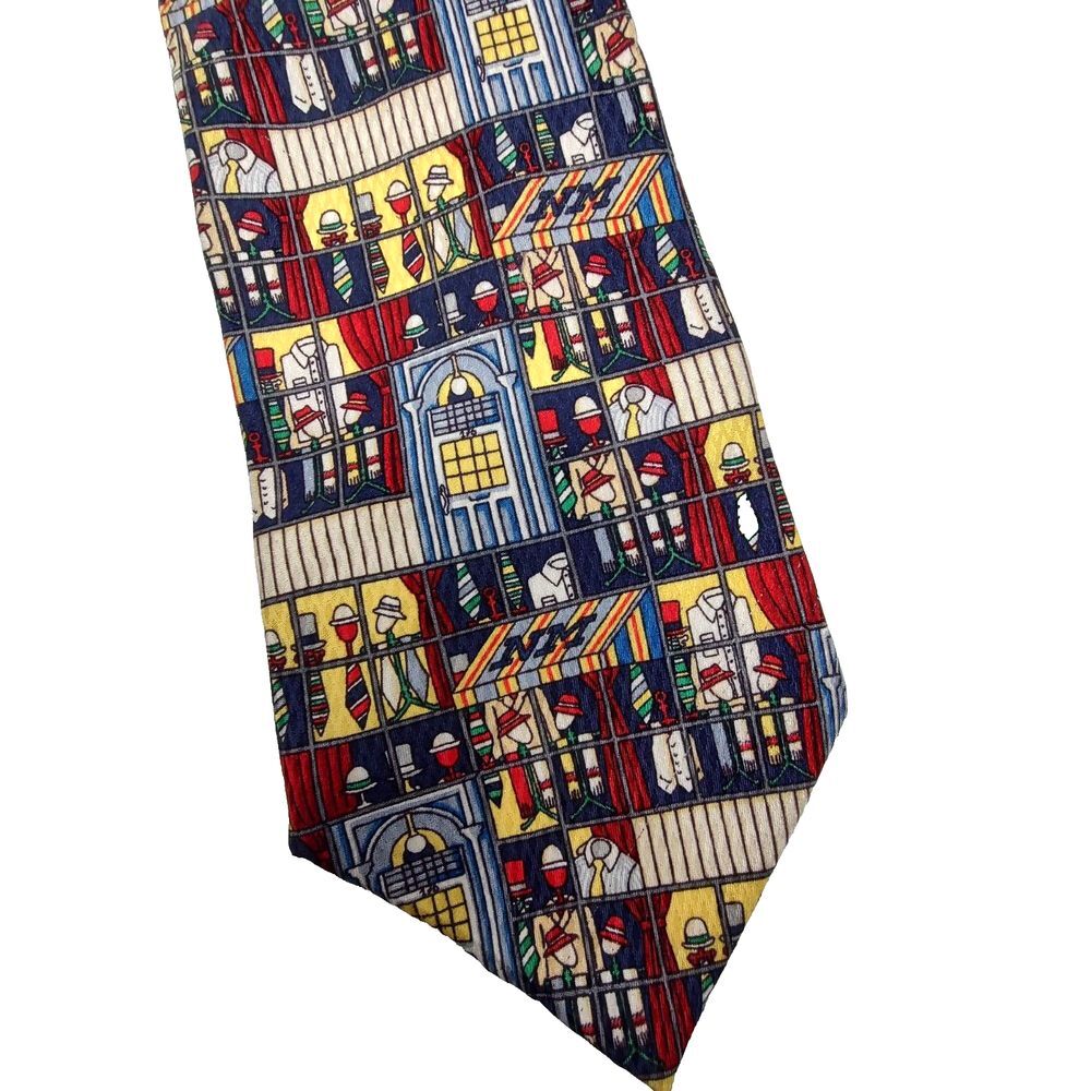 ERMENEGILDO ZEGNA Multi Color Silk Tie Made‎ In Italy